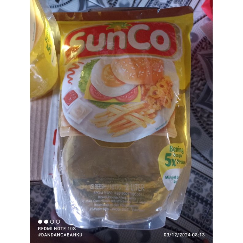 

Sunco minyak goreng 2 liter