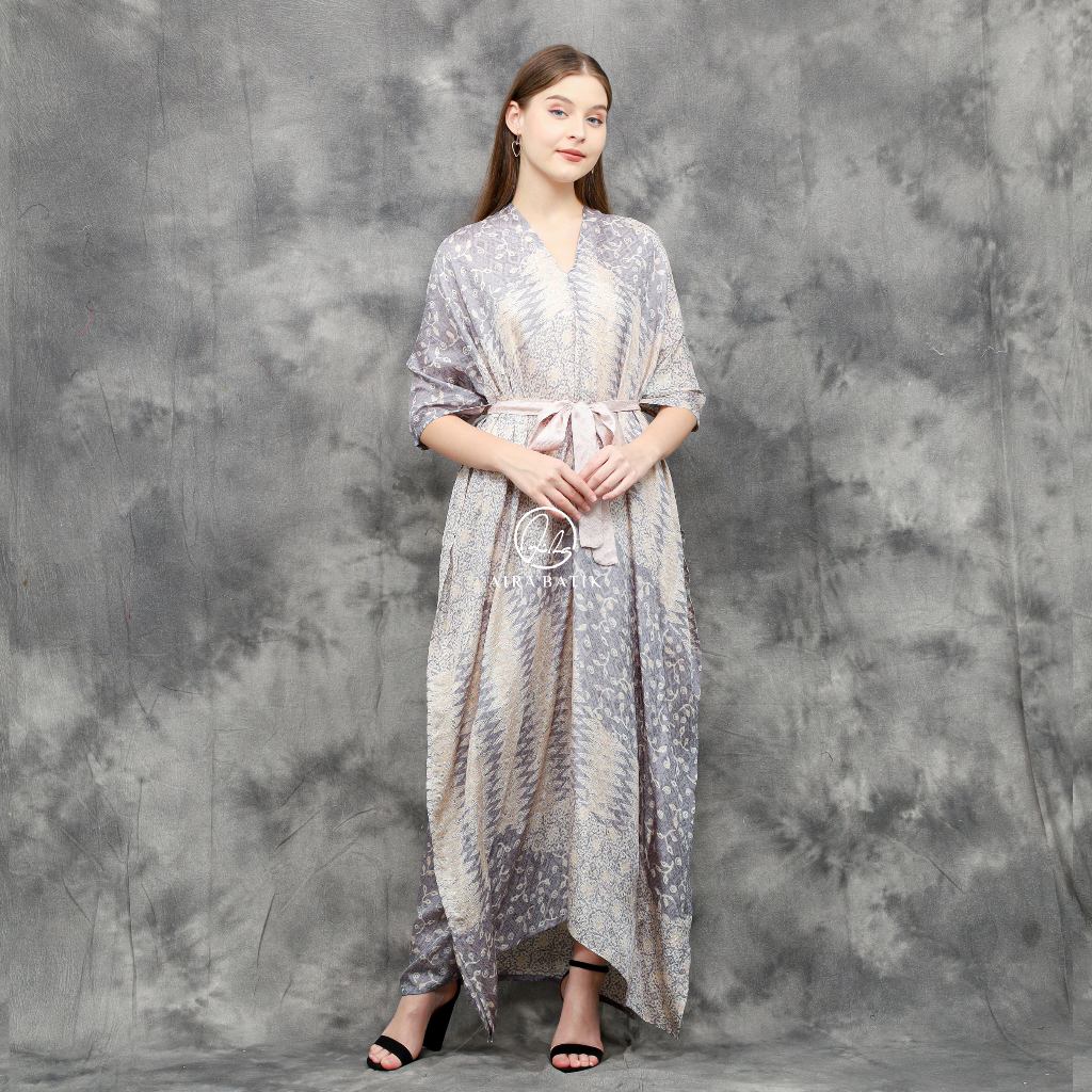 STH AIRA BATIK - Cassandra Kaftan Ikat ( Kaftan viscose) Raya Outfit I Couple Lebaran I Lebaran