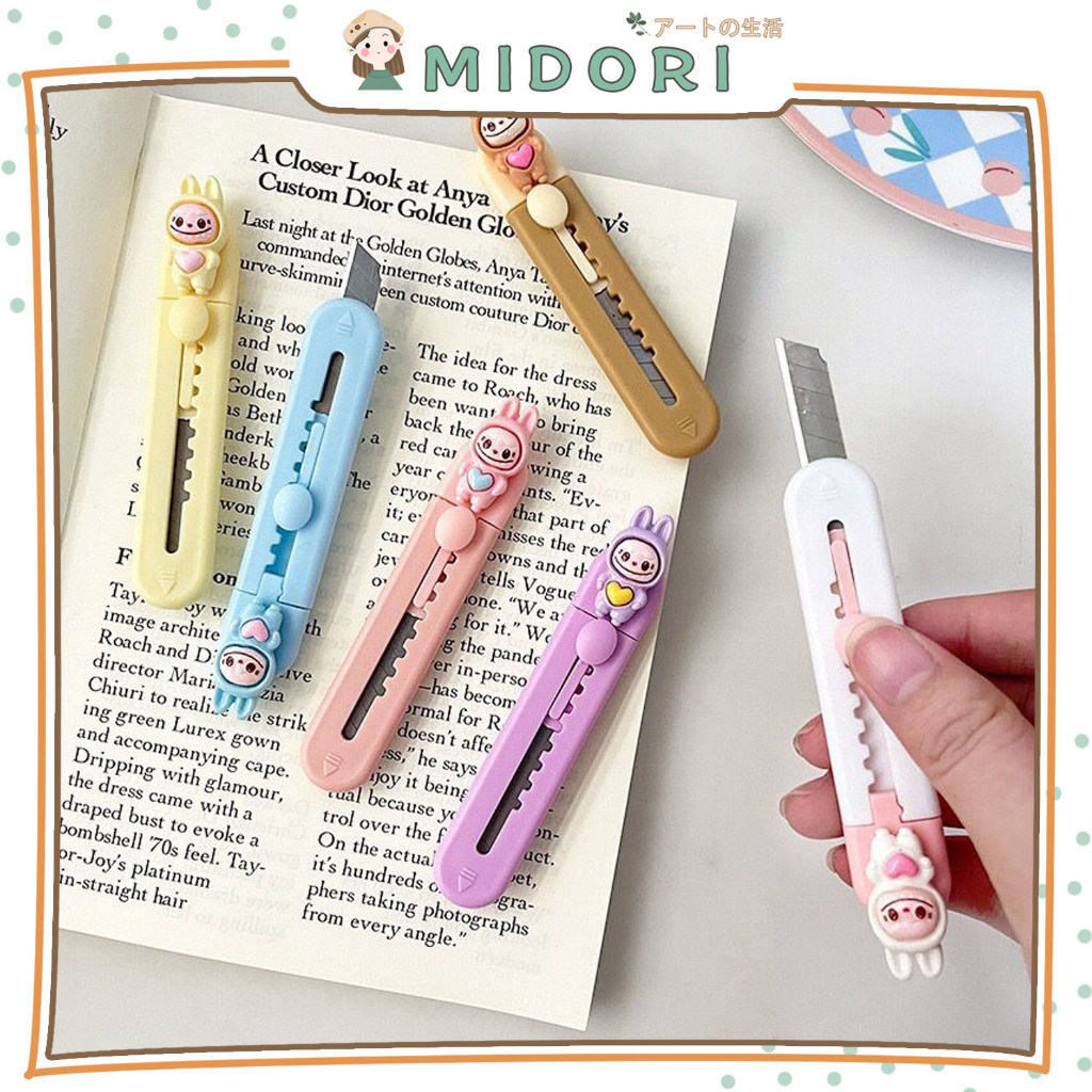 

[MIDORI] Mini Cutter CARTOON LABUBU Portable Cute Cutter Kecil Knife Mini - F0296