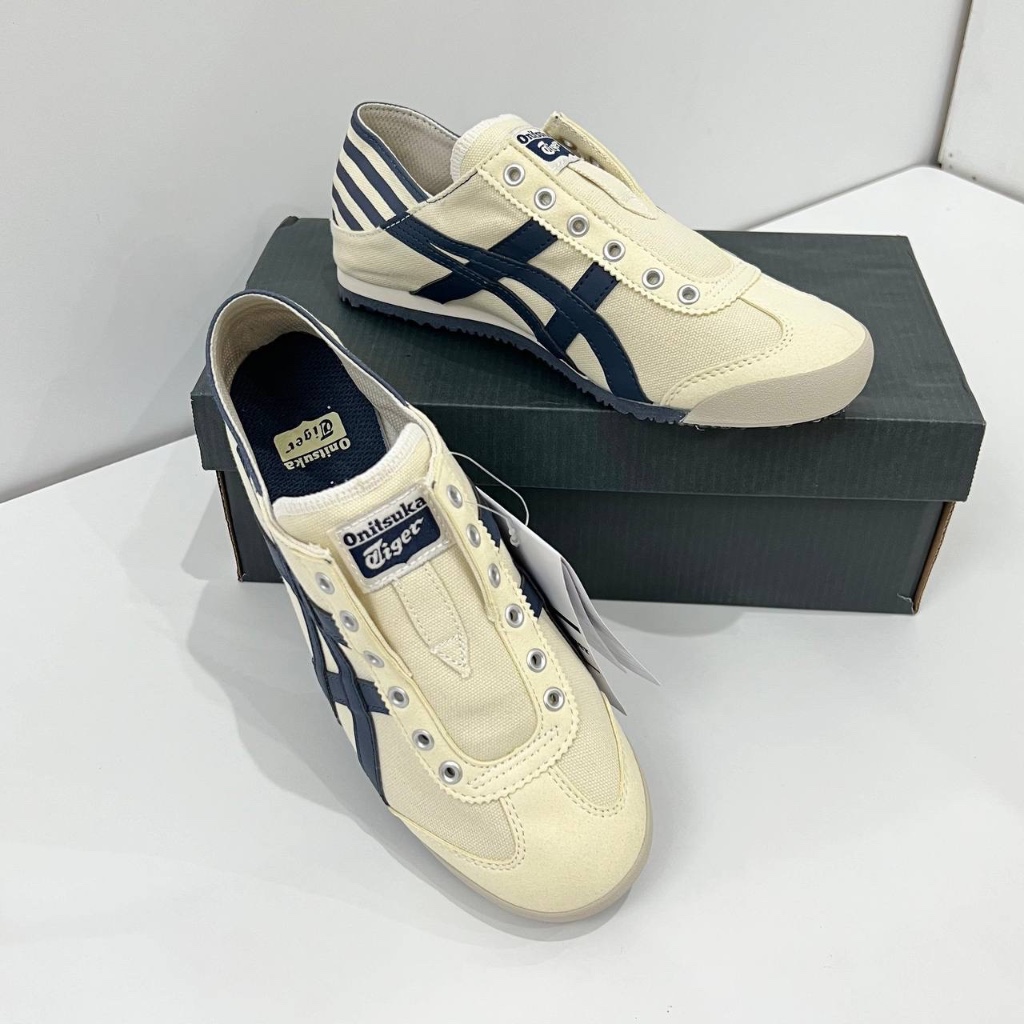 SEPATU IMPORT WANITA UNISEX BIG SIZE ONITSUKA NAVY CANVAS SHOES
