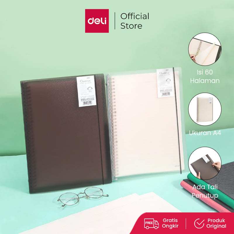 

Deli Binder / Loose-Leaf Notebook A4 A5 B5 Strap Kunci Free Refill HXX60