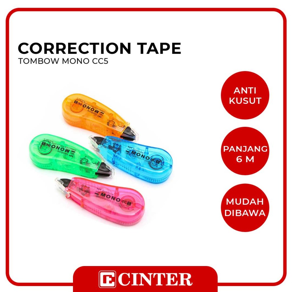 

TOMBOW - STIPO KERTAS / TIPE X / PITA KOREKSI / CORRECTION TAPE MONO 5MMX6MM CC5