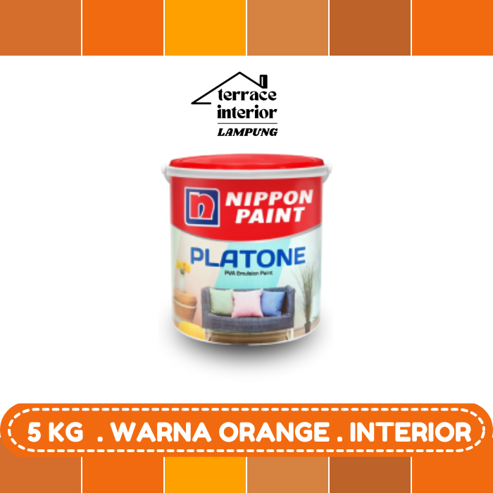 Cat Tembok Interior Nippon Paint Platone Warna Orange 5 KG