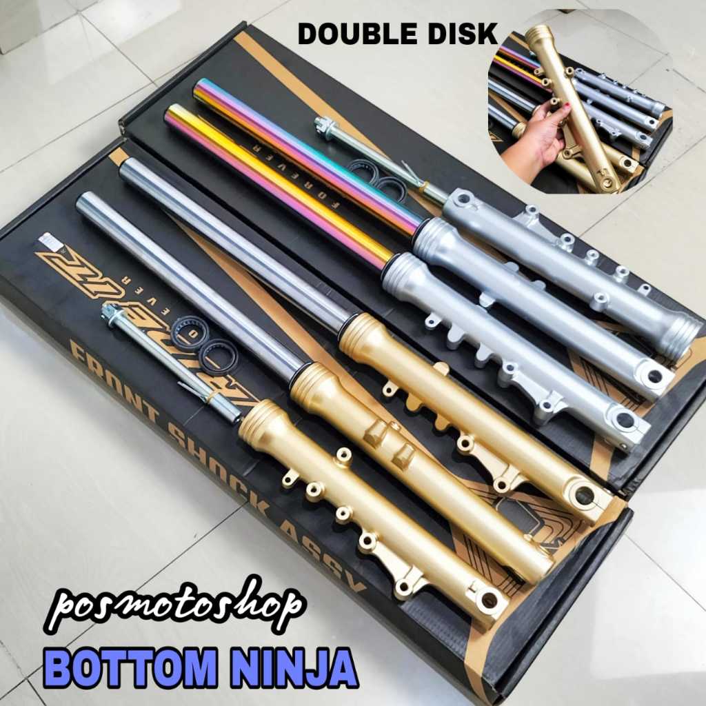 As Shock Set Tabung Ninja Bottom Skok Depan Ninja Double Disc Free Bottom Ninja Ride It