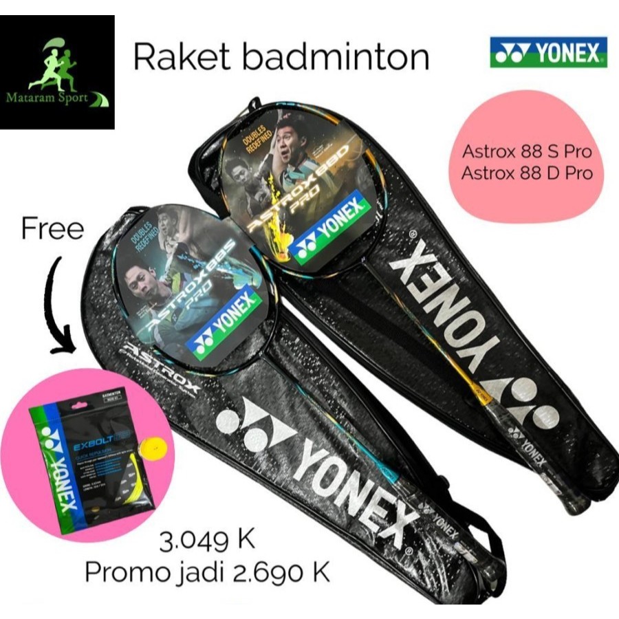 RAKET BADMINTON YONEX ASTROX 88S / 88D PRO ORIGINAL