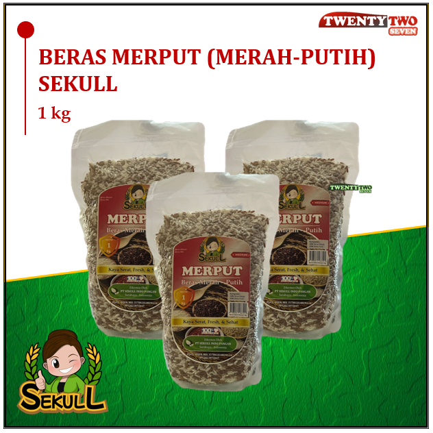 

Beras Sekull Merput Merah Putih Mix Rendah Gula Karbo Lemak Aman Diabetes 1 kg