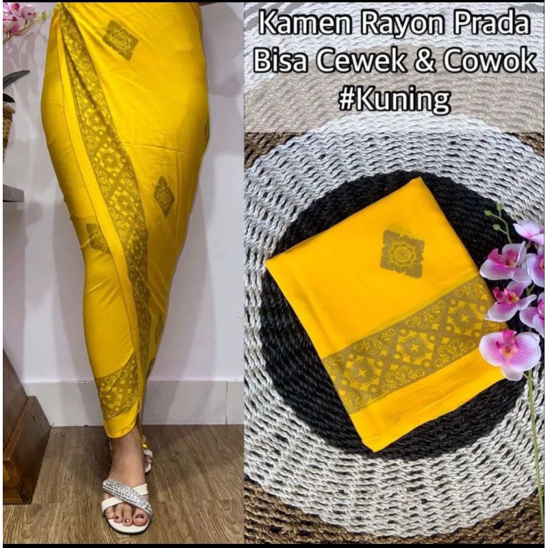 Kamen rayon prada bali/kamen lembaran pria wanita bali/bawahan tradisional