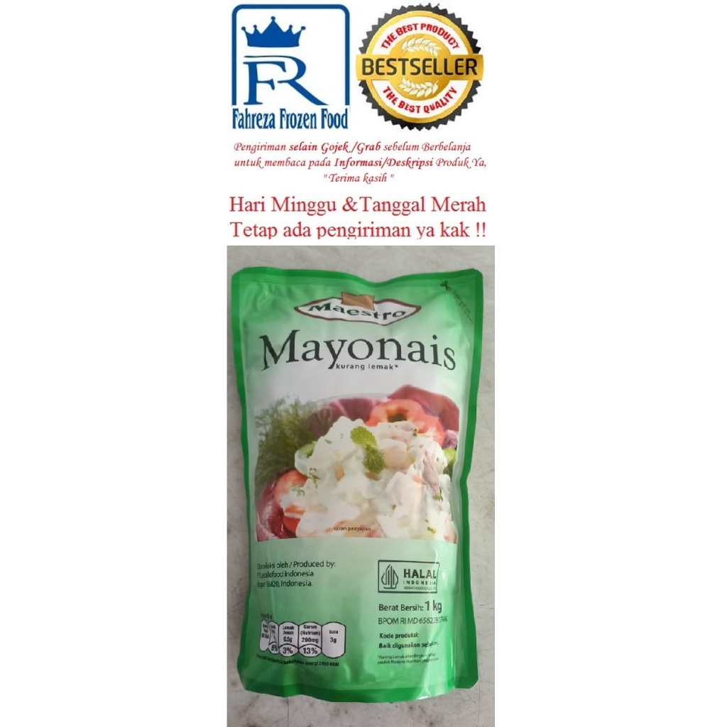 

Maestro Mayonaise Pouch 1KG Harga Promo