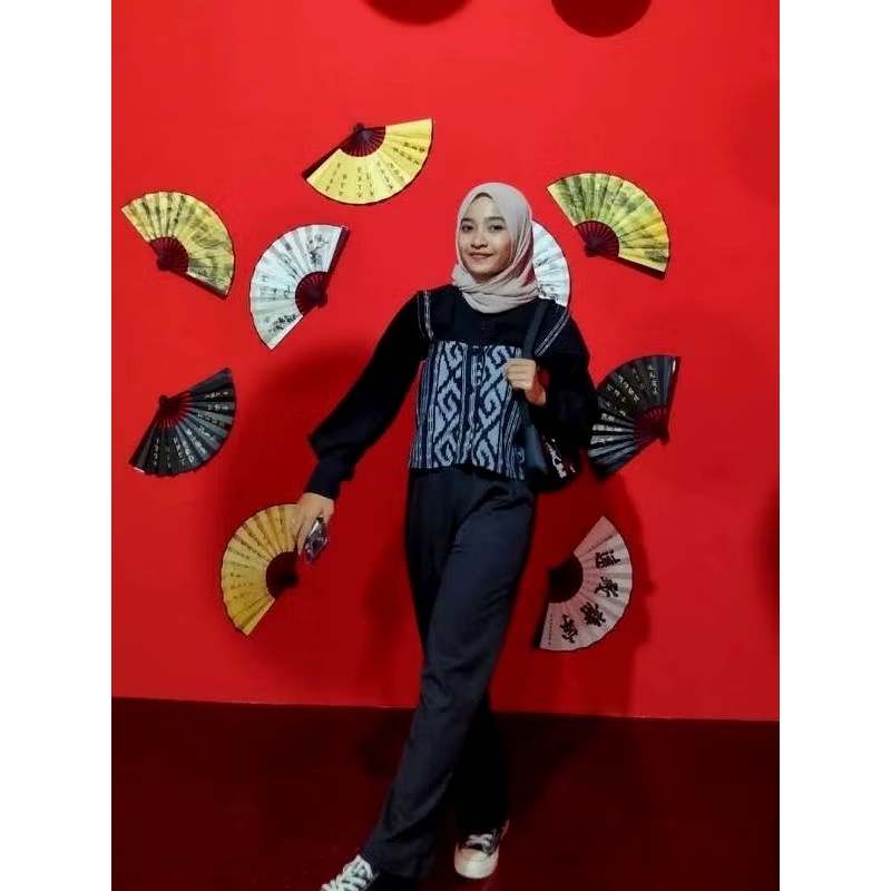 READY STOK REA TENUN IKAT, TENUN IKAT TANGTOP, TENUN IKAT WANITA