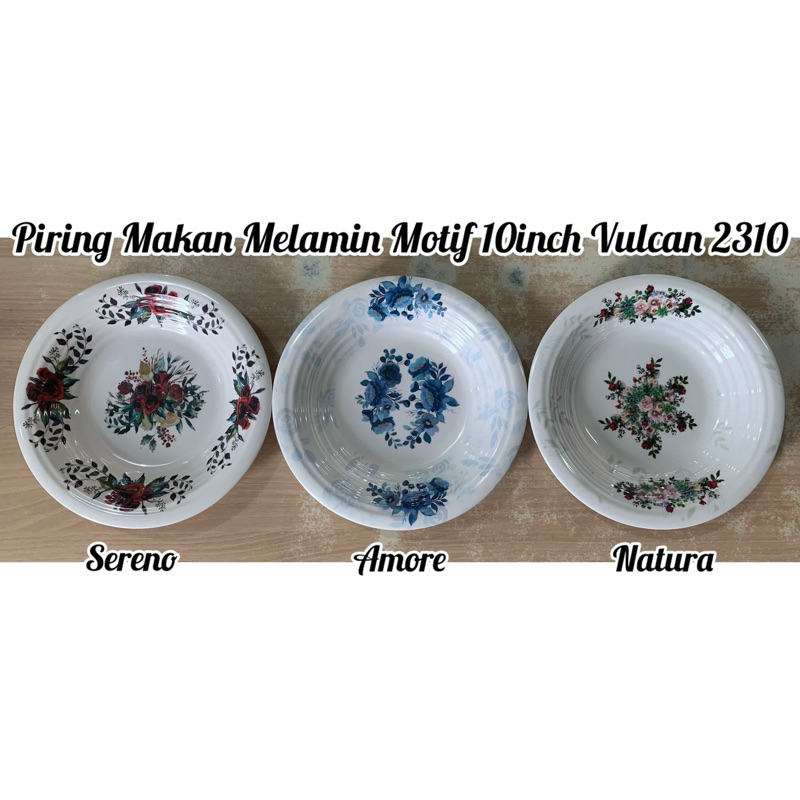 PIRING MAKAN MELAMIN MOTIF BUNGA 2310 VULCAN IFIANCY