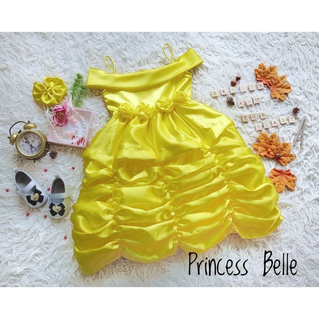 Baju anak baju dress princess belle baju dress anak dan dewasa