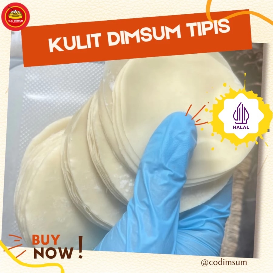 

kulit dimsum 10 cm halal tipis lembut halal 100 gram