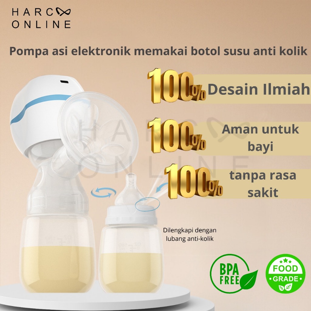 HARCOO ONLINE - Pompa ASI Elektrik l Breastpump Elektrik l Pumping l Pompa asi touch screen portable