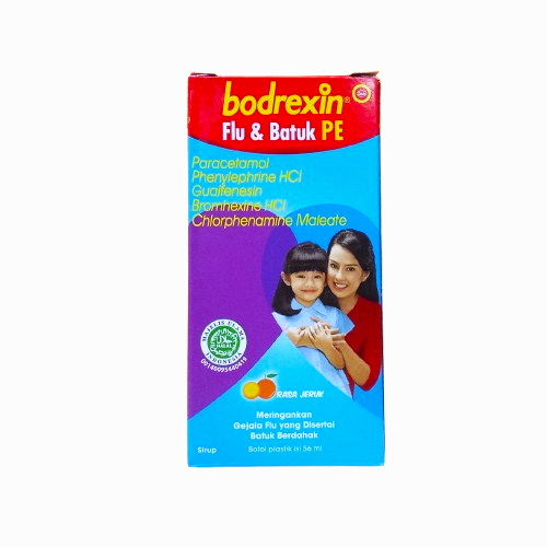 Bodrexin Syrup/Bodrexin sirup/ Demam/ batuk & pilek/ Batuk berdahak & tidak berdahak/ pilek & alergi
