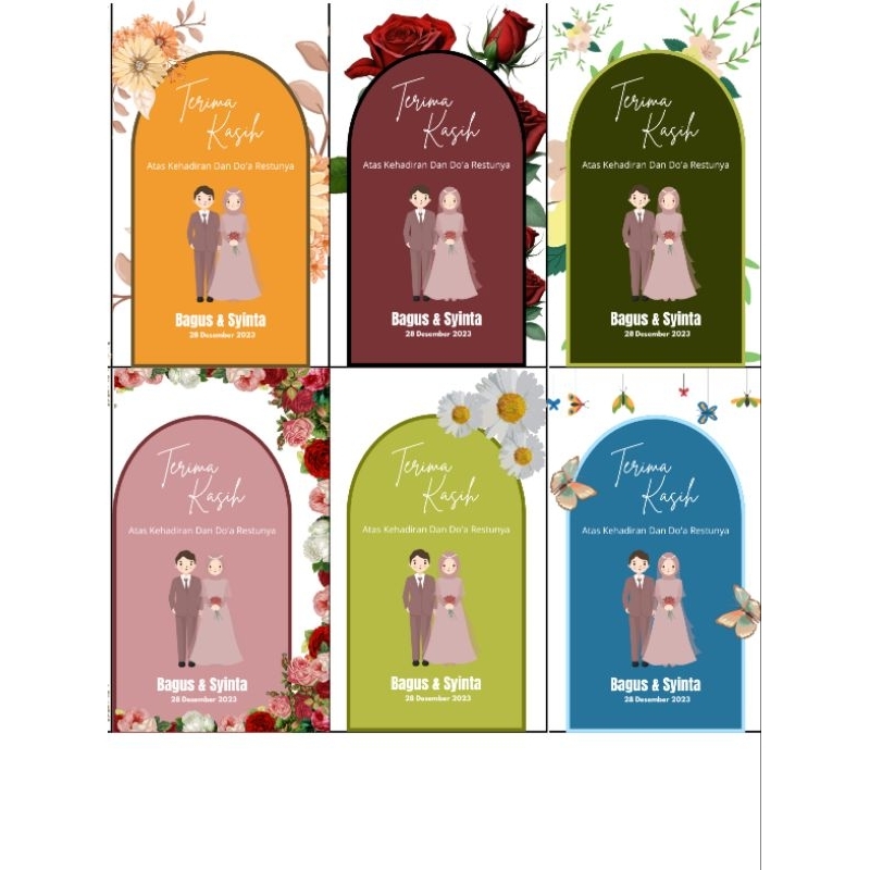 

Cetak Kartu Ucapan Wedding (terimakasih) 5x3 cm