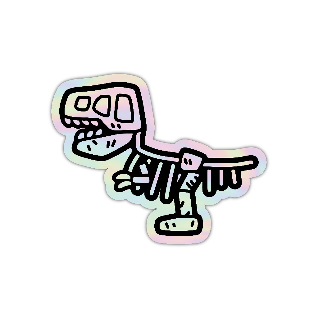 

Z290 sticker fosil dino aesthetic, stiker hologram satuan