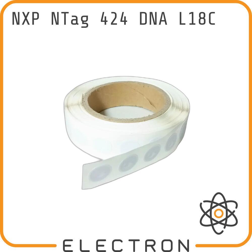 NXP NTag 424 DNA L18C - Circle 18mm Label Tag Chip Transponder 13.56 MHz IC AES-128 RFID NXP NFC For