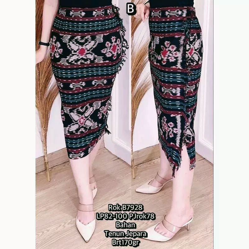 Rok tenun jepara/rok span / rok pendek / rok wiru / rok wanita / under wanita / under tenun Rk7