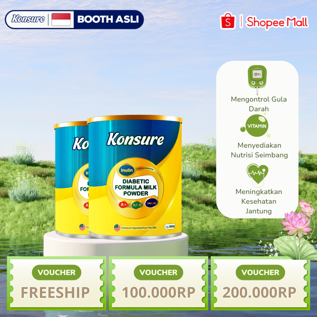 

[2 KALENG] KONSURE SUSU DIABETES IMPOR 1| 500G