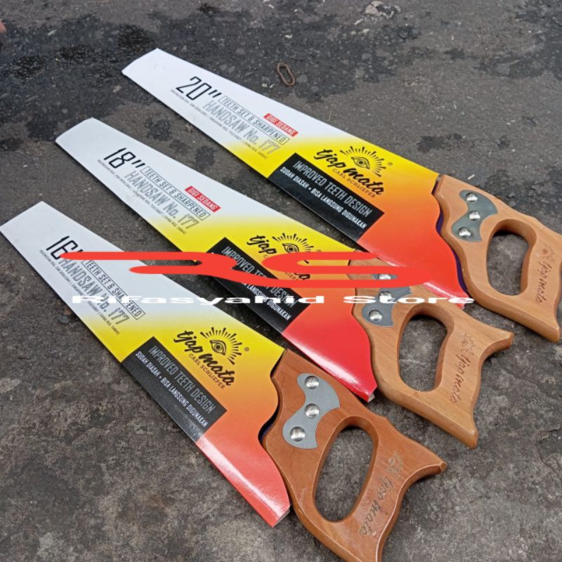 Tjap mata Gergaji kayu 16 inch 18 inch 20 inch Gergaji Gagang Kayu Cap mata