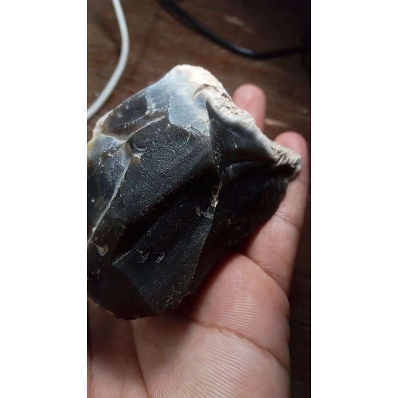 batu kecubung api super hitam senter tembus merah