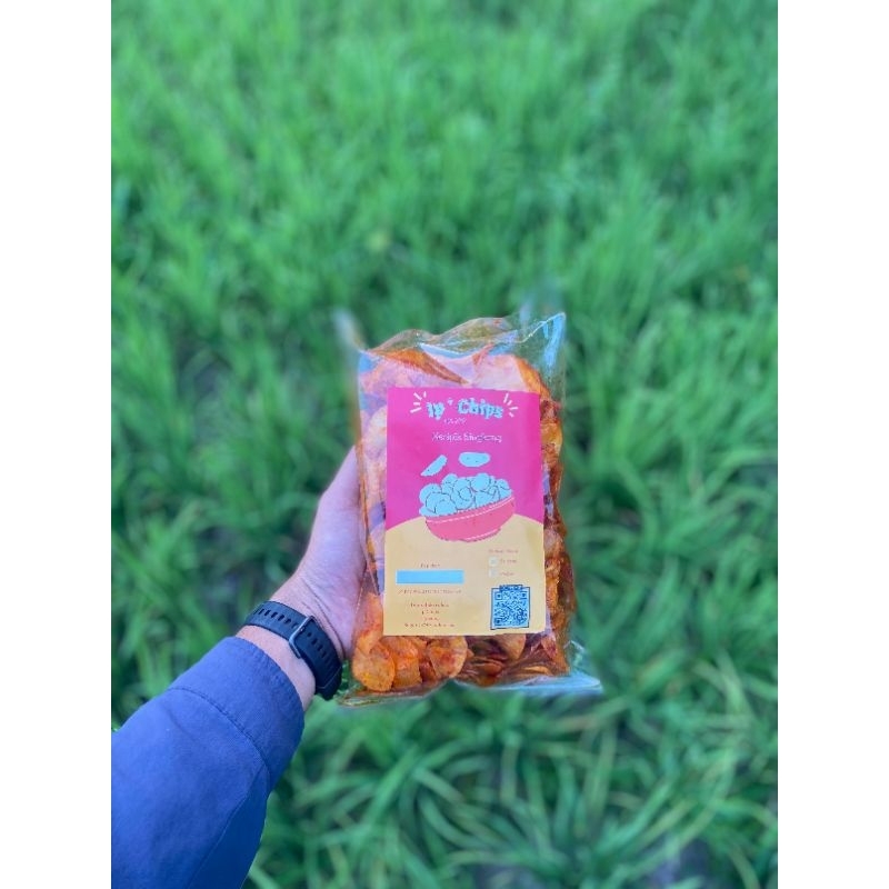 

Keripik singkong bumbu balado pedas manis 400gr.