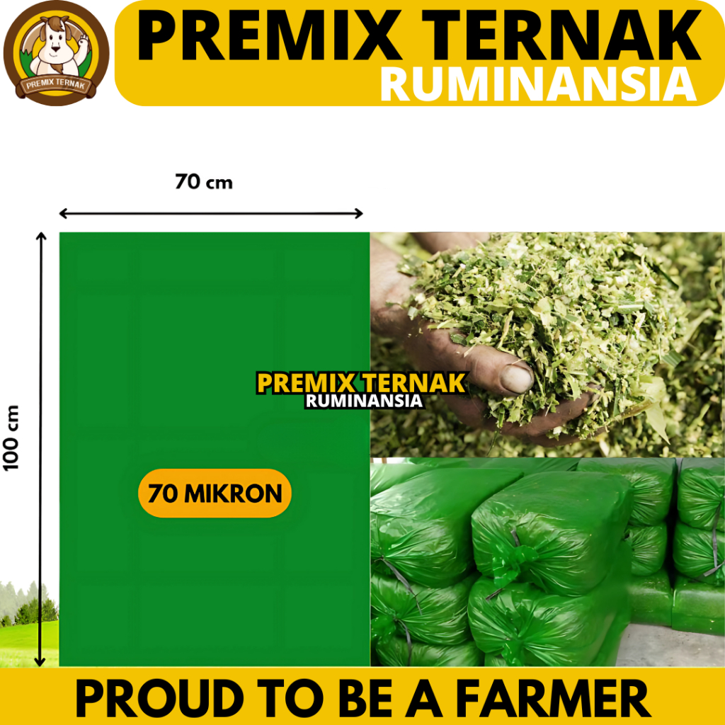 PLASTIK SILASE 70 MIKRON 1 LEMBAR - Plastik Kantong Silase Fermentasi Pakan Ternak Sapi Kambing