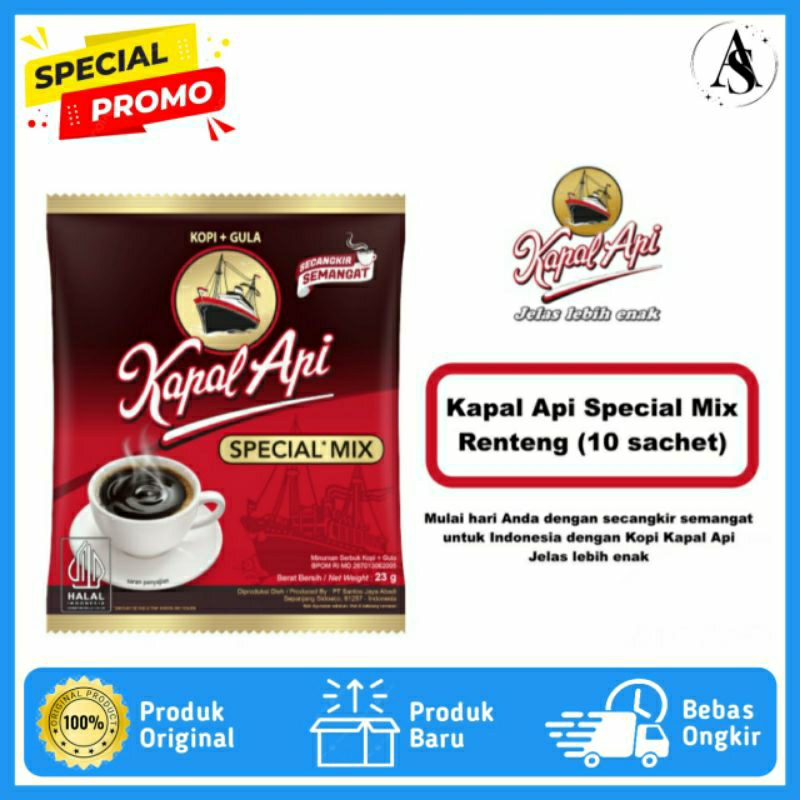 

KOPI KAPAL API SPECIAL MIX ISI 10 SACHET ( KOPI HITAM )