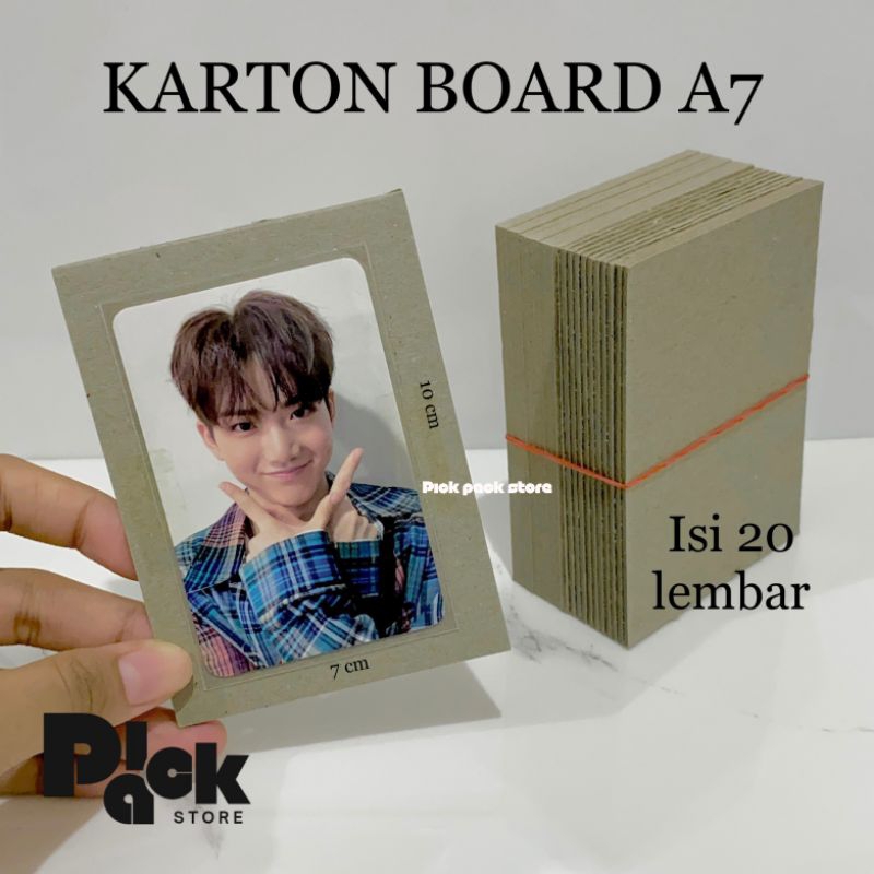 

[ ISI 20 lembar ] Karton Gray Board Packing Photocard 2mm A7 | Kertas Karton Board