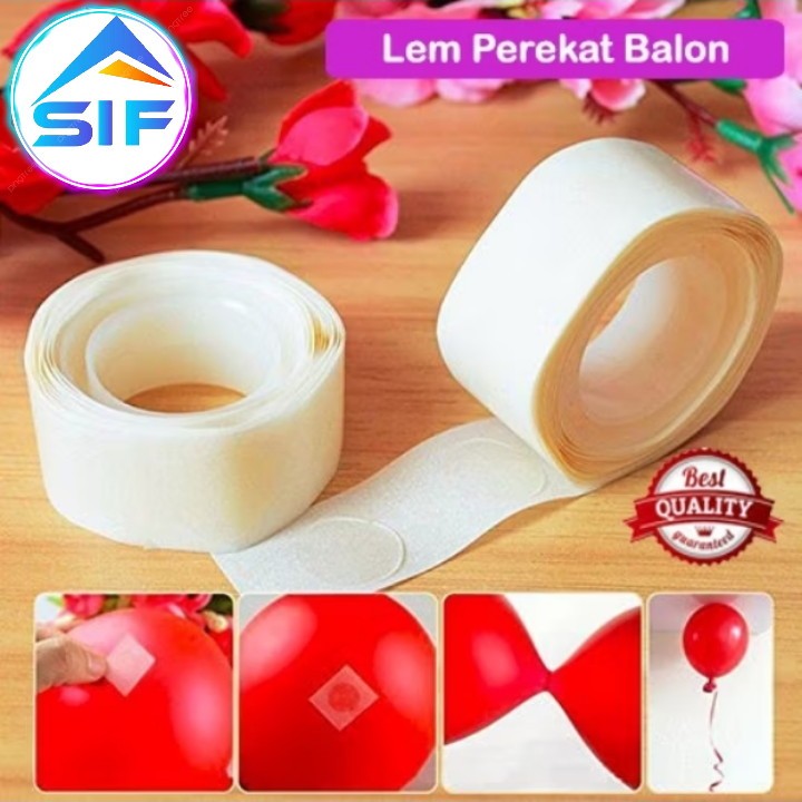 Lem Perekat Balon Glue Dot Baloon Untuk Party DIY Tempelan Dinding Tembok Papan dll Praktis Murah Si