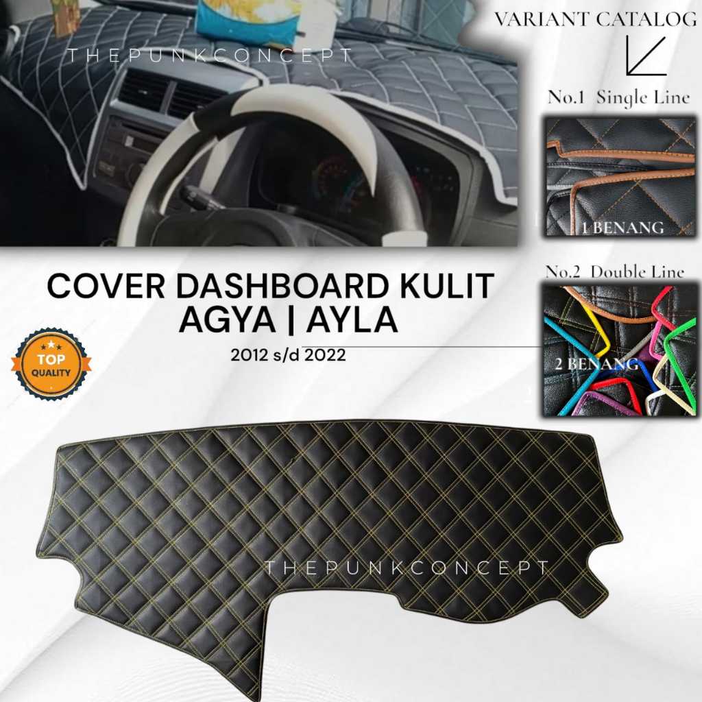 Cover Dashboard Kulit AGYA AYLA Aksesoris Pelindung Dasbor Mobil Interior 2012 sd 2022