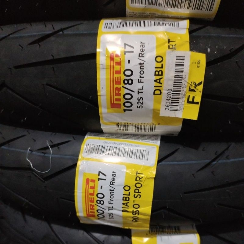 ban firelli diablo rosso sport ukuran 100/80 ring 17 ban tubles