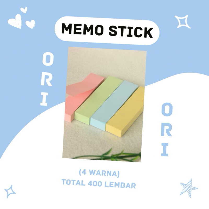 

Memo Sticks Penanda Sleeve Pembatas Toploader 4IN1 isi 400 PCS