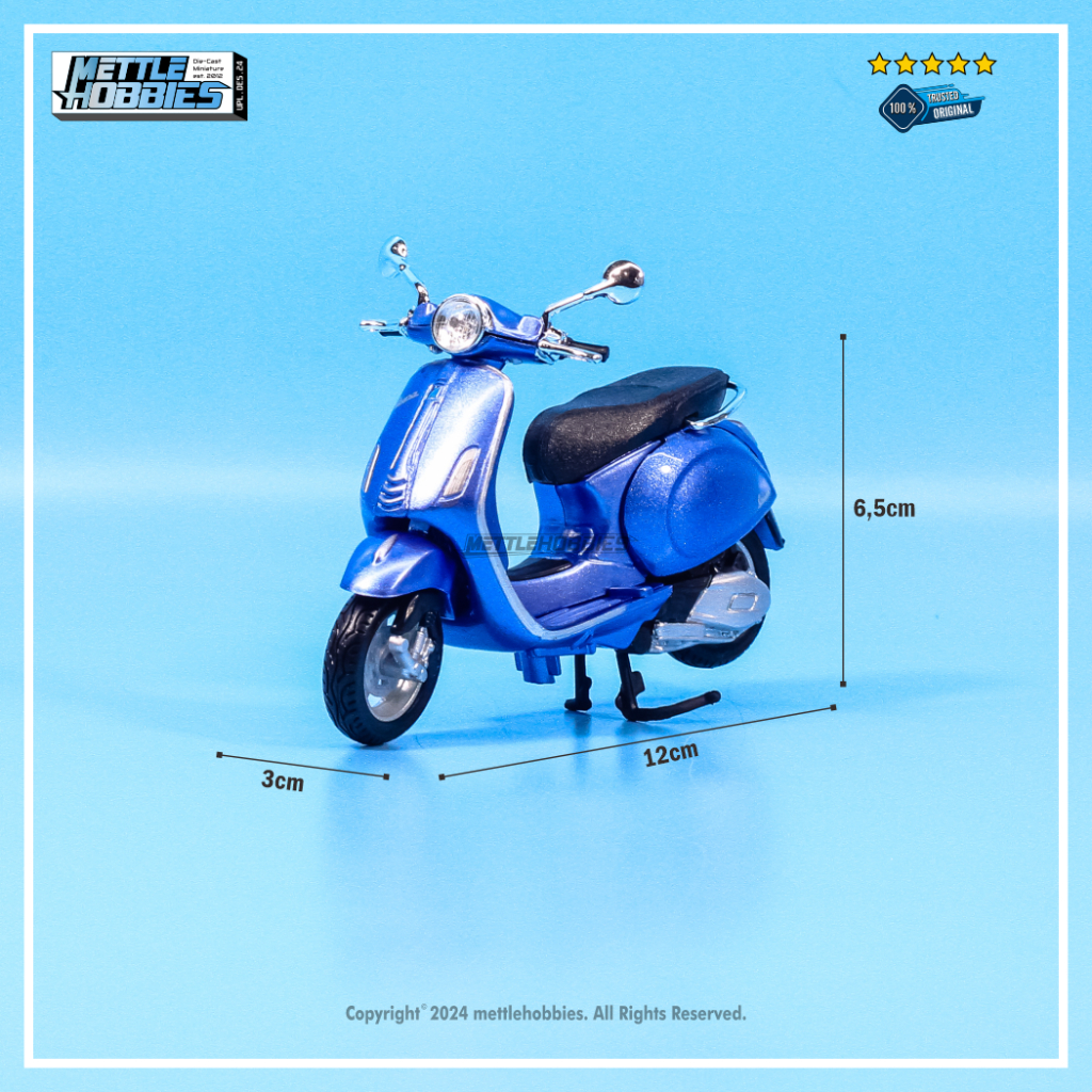 Maisto Fabbri Centauria Vespa Primavera 150 Diecast Miniatur Motor Scooter Bike 1:18