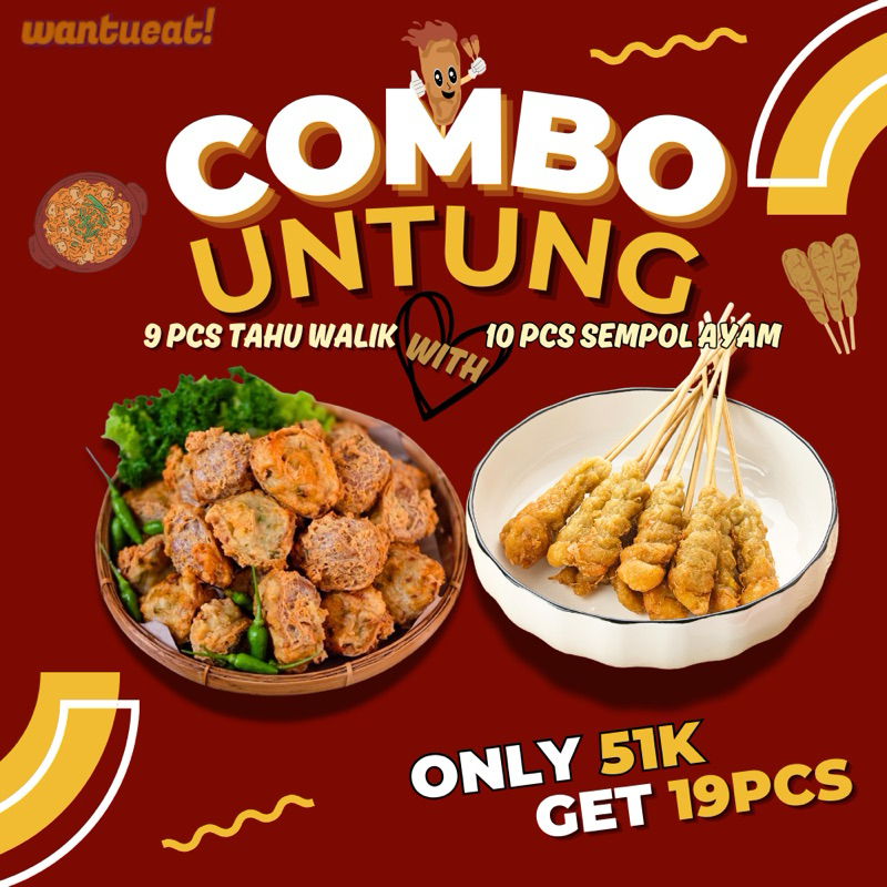 

Paket Combo Sempol Ayam Isi 10Pcs Dan Tahu Walik Isi 9Pcs HALAL/Cemilan Enak/Non MSG/Cemilan Viral