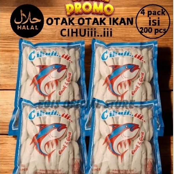 

OTAK OTAK IKAN ( 4 pack ) isi 200 pcs Merk cihuii