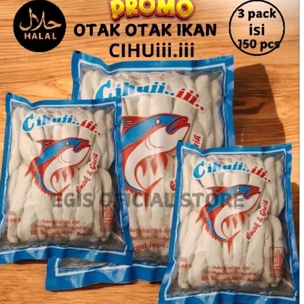 

OTAK OTAK IKAN ( 3 pack ) isi 150 pcs Merk cihuii