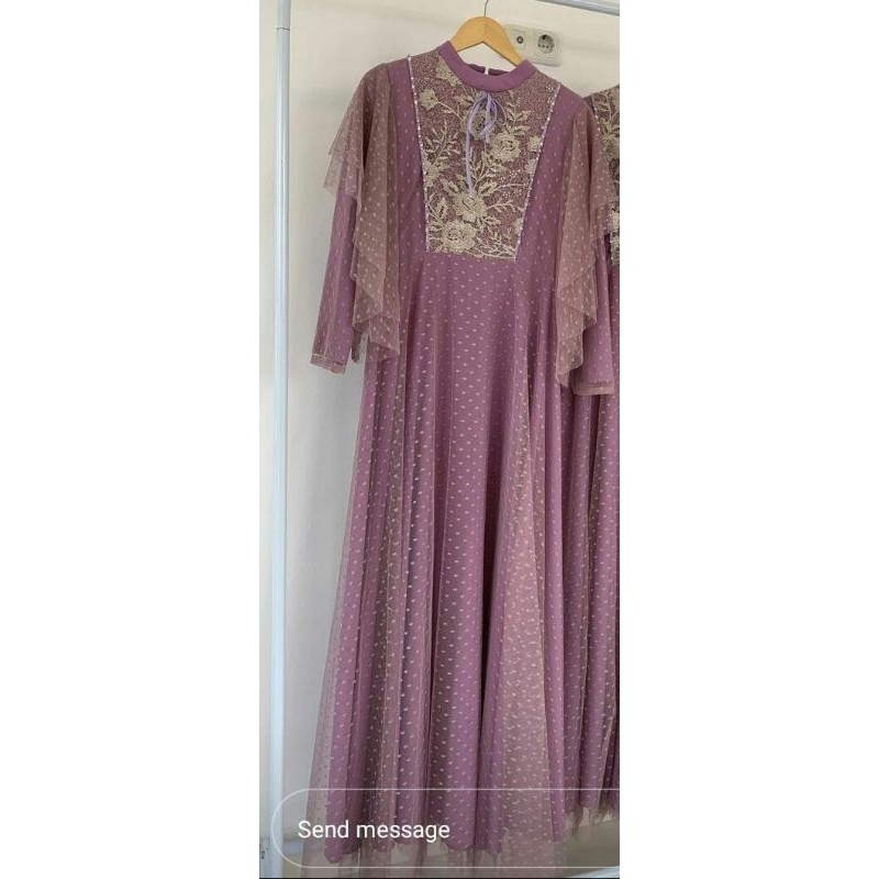 Preloved Dress Kondangan Wisuda Adalea Purple by_pradiste.id