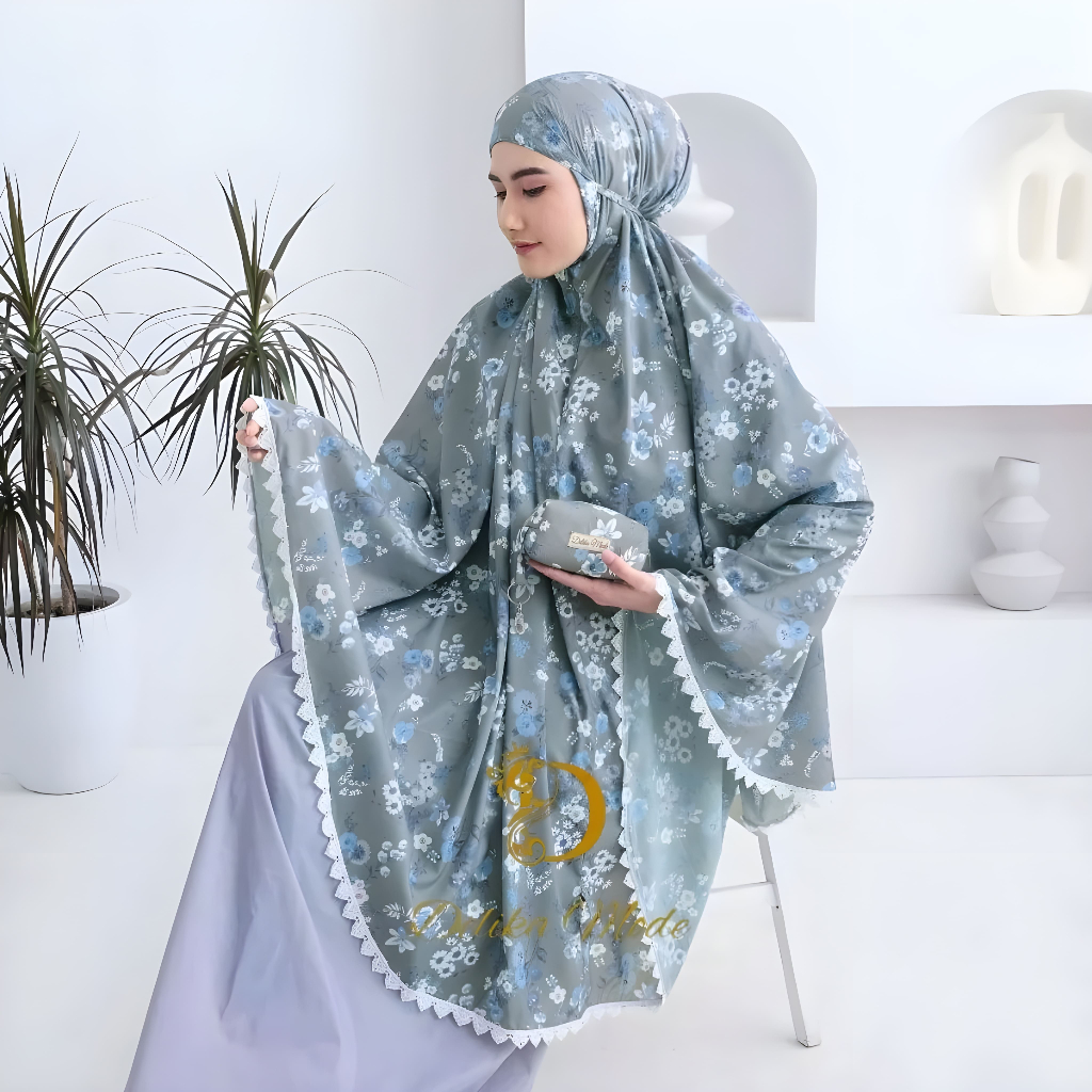 Mukena Traveling Mini Parasut Premium Korea Motif 2in1 Mukena Terbaru Kekinian Mewah Adem