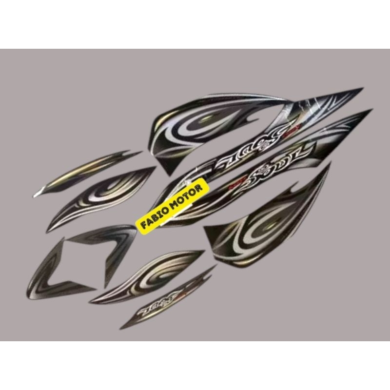 Stiker striping Mio Soul 2008 hitam.