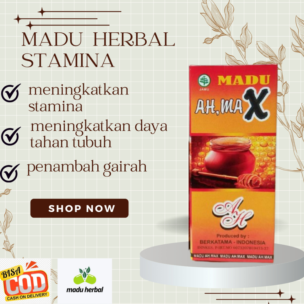 

Madu Ah Max Madu Herbal Stamina Obat Penambah Gairah Meningkatkan Vitalis