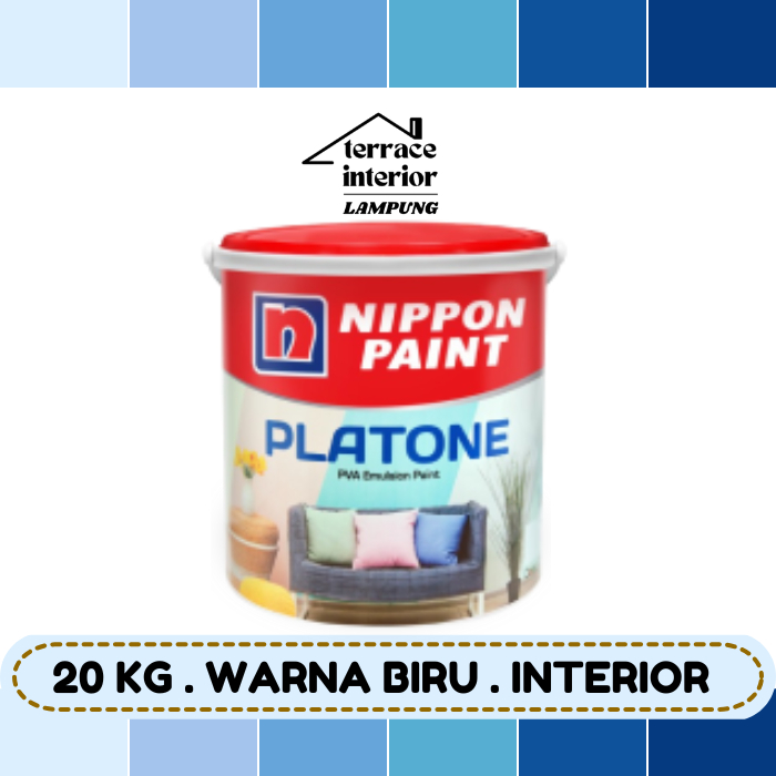 Cat Tembok Interior Nippon Paint Platone Warna Biru 20 KG