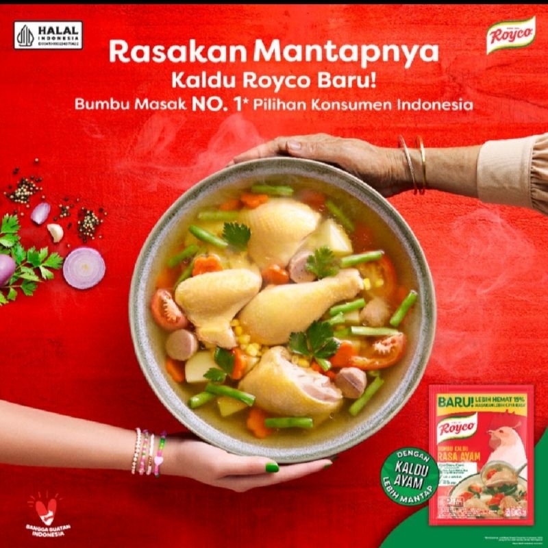 

Promo 7.7 Royco Bumbu Kaldu Penyedap Rasa Ayam 220 gr x 2 (2 Pack)