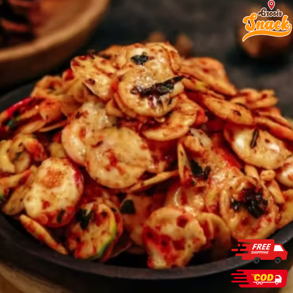 

KERUPUK SEBLAK PEDAS MANIS RENYAH GROSIR SNACK