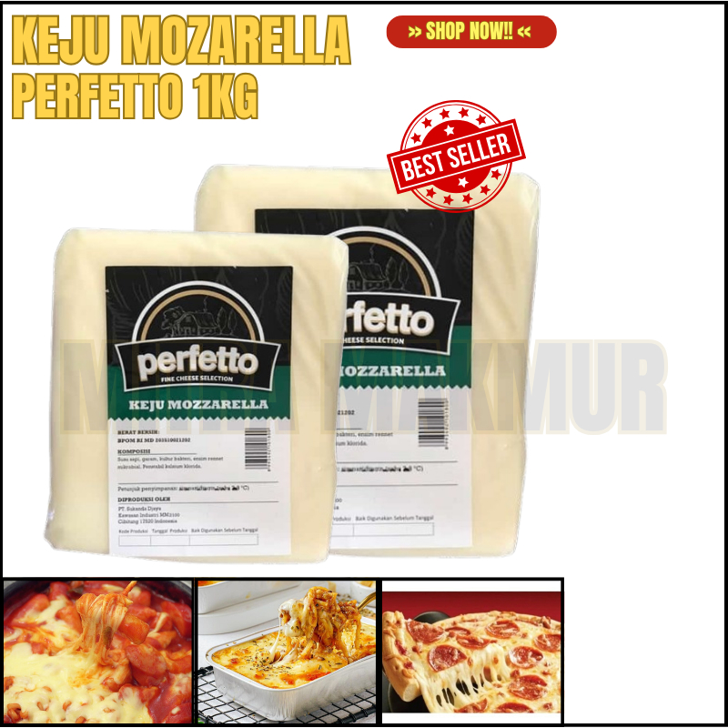 

Keju Melted Mozarella Perfetto 1Kg