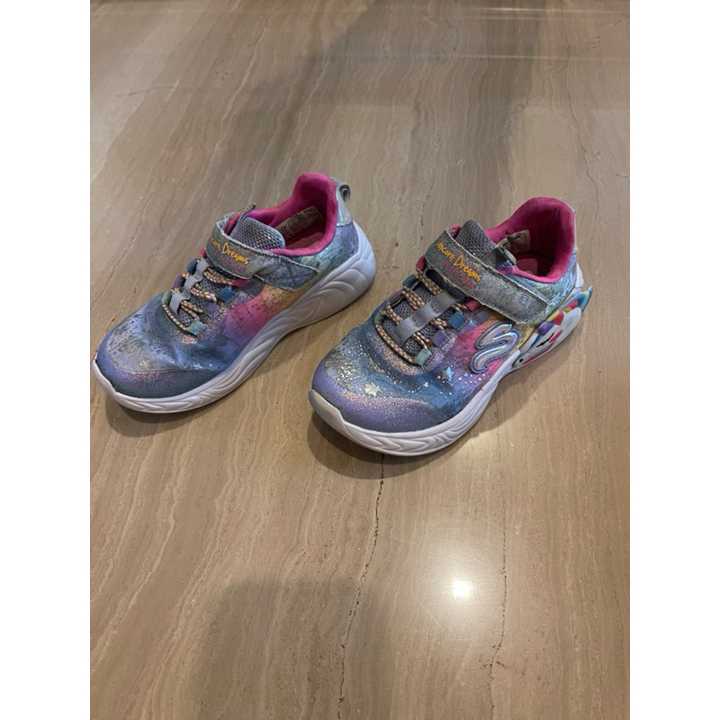 preloved skechers magical rainbow unicorn girl sepatu shoes anak perempuan