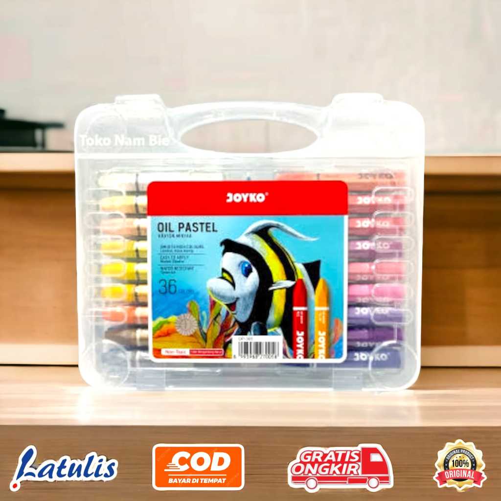 

Crayon Joyko OP-36S / Krayon minyak 36 Warna Oval / Oil Pastel Crayon Non Toxic OP 36 S
