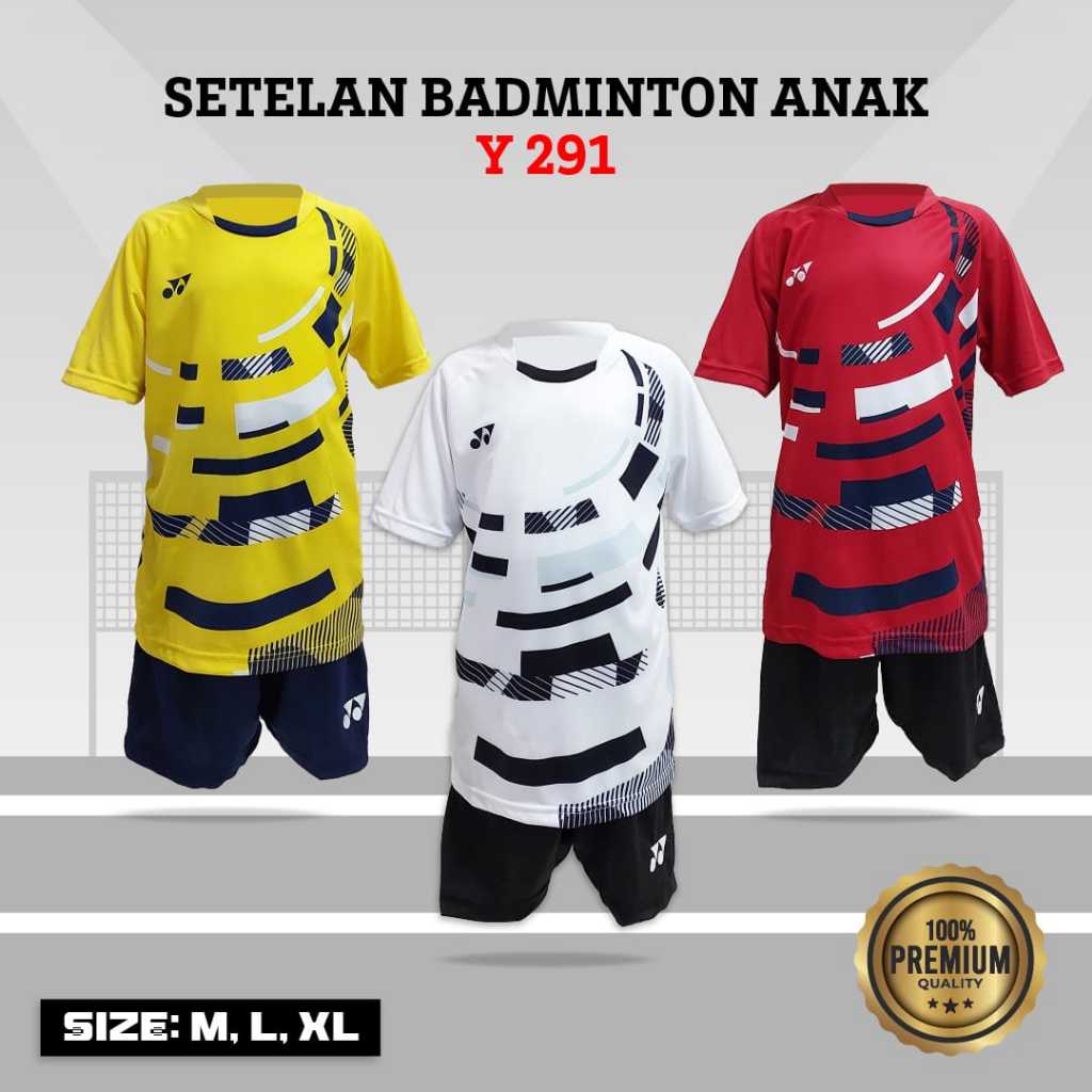 BAJU BADMINTON ANAK Y291/STELAN BADMINTON ANAK/KAOS BADMINTON ANAK