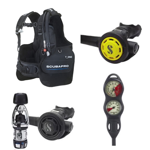 Scubapro BCD T-One Package With Regulator Plus Octopus Plus Gauge