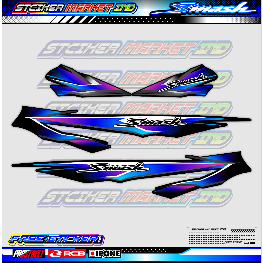 STRIPING VARIASI MOTOR SUZUKI SMASH / STICKER LIST VARIASI SMASH